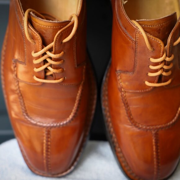 Lidfort for Barneys New York 9.5-US Brown Split Toe Norvegese Oxfords - Picture 3 of 16